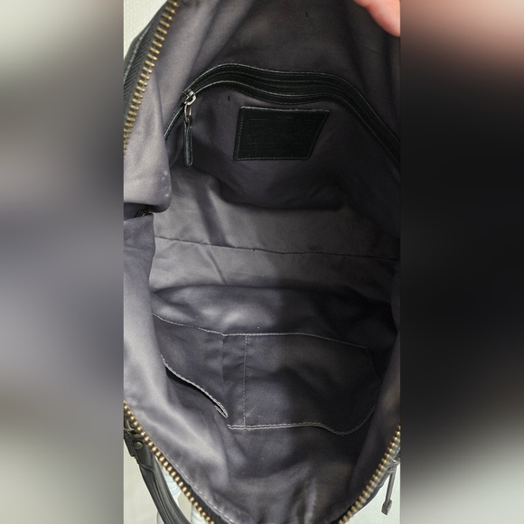 EUC RARE Coach Studded Flagship Leather Ella Black & Gunmetal Satchel - Picture 10 of 16